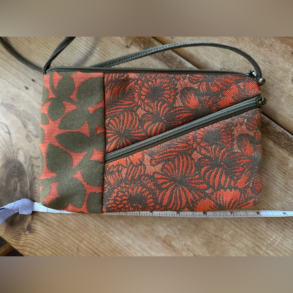 Maruca orange and olive green Tomboy crossbody